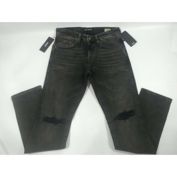 MAVI JAKE SLIM FIT DESTRUCTION GREY DENIM MENS SIZE 31X34 ZIP FLY NEW NWT